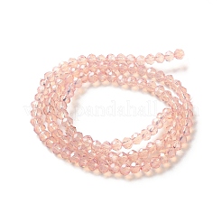 Запекание окрашенные прозрачные стеклянные бусины нити&nbsp;DGLA-A034-J4MM-D04