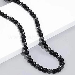 Круглые синтетические немагнитные гематитовые ожерелья для мужчин MM0470