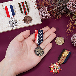 4 шт. 4 стиля ретро британский стиль преппи сплав с железной подвеской на лацкан JEWB-FH0002-21