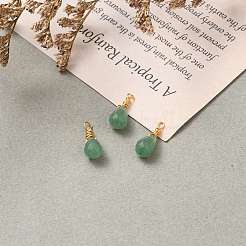 Кулоны из авантюрина из натурального зеленого авантюрина X-PALLOY-JF00541-01