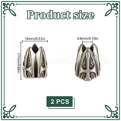 2 шт. Латунные бусины KK-HY0004-26AS