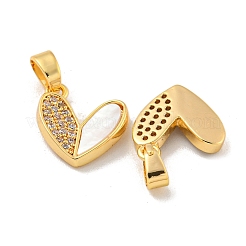 Латунные микропаве прозрачные подвески с фианитом KK-A214-10G