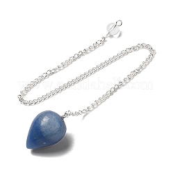 Pendoli da rabdomanzia in avventurina blu naturale tinta e riscaldata&nbsp;G-R492-01S-06