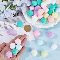 100 pompón de poliéster para manualidades de muñecas.&nbsp;DIY-SC0028-08E