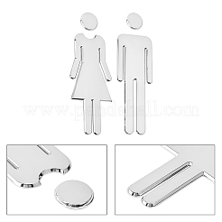 Adesivi per bagno in abs per uomo e donna&nbsp;DIY-WH0181-20B