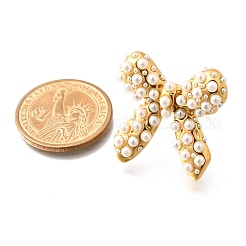 Кольца-манжеты из нержавеющей стали 304 с бантом для женщин RJEW-A058-01A-G