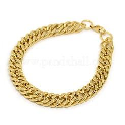 Braccialetti alla moda in acciaio inossidabile 304 con catena a maglie cubane&nbsp;STAS-A028-B064