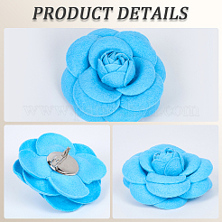 4 шт. тканевая брошь-булавка «Камелия» JEWB-CN0001-03A