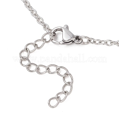 Ожерелья из нержавеющей стали 304 с подвеской-крестом и цепочкой&nbsp;NJEW-JN05844