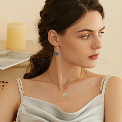 7 шт. 7 стиля подвески в форме сердца из натурального тигрового глаза&nbsp;PALLOY-FH00093