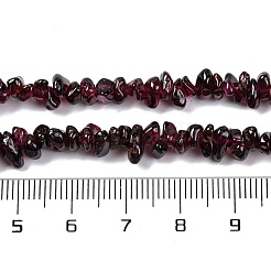 Гранат природный бисер нитей F065-01A