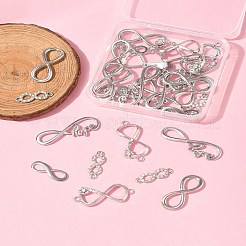 30 шт. 6 стиля тибетский стиль сплав бесконечность с подвесками-соединителями надежды&nbsp;TIBE-FS0003-26