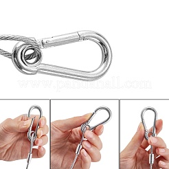 4 câble métallique de chaîne de sécurité en acier inoxydable 304 de style 2&nbsp;AJEW-SZ0001-71