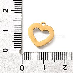 Подвески в форме полого сердца из нержавеющей стали 304 STAS-Q348-08G