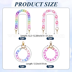 4 шт. 4-х цветные цепочные ремни для сумок&nbsp;AJEW-BM0001-10B