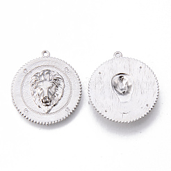 Латунные микропаве прозрачные подвески с фианитом&nbsp;KK-N232-159-NF