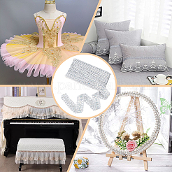 13 м металлизированная кружевная отделка SRIB-WH0011-094A