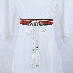 エスニックスタイルの刺繍ポリエステルリボン2色2本  ジャカードリボン  チロリアンリボン  服飾材料  花柄  ミックスカラー  1-1/4インチ（33mm）  約7.66ヤード（7m）/ pc  1pc /カラー&nbsp;OCOR-PH0003-91