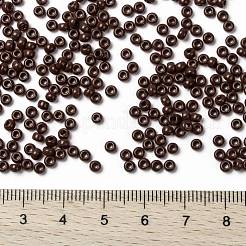 MIYUKIラウンドロカイユビーズ  日本製シードビーズ  8/0  （rr419)不透明な赤茶色  8/0  3mm  穴：1mm  約19000~20500個/ポンド&nbsp;SEED-G008-RR0419
