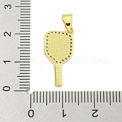 Colgantes de circonita cúbica transparente micro pavé de latón chapado en rack&nbsp;KK-U021-08G