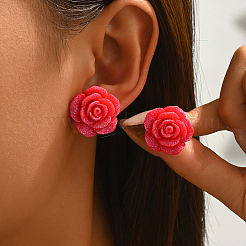 Valentinstag-Ohrstecker aus Eisen und Harz&nbsp;BG8653
