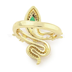 Латунные микро проложить манжеты кольца кубического циркония&nbsp;RJEW-I103-015G