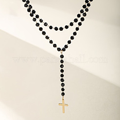 Готические двухслойные кресты из нержавеющей стали 304 и стекла для женщин FS-WG8F80C-01