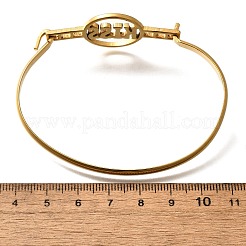 Женские браслеты с плоскими круглыми звеньями из нержавеющей стали 201 BJEW-R014-01G-02
