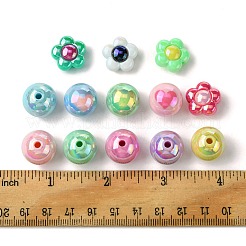 40шт 3 стиля непрозрачные акриловые бусины&nbsp;MACR-FS0001-64