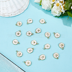 24 шт. 6 подвески из латуни с эмалью на морскую тематику&nbsp;KK-DR0001-48