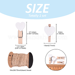 100 шт. 2 вида деревянных колышков-зажимов&nbsp;DIY-YW0017-36