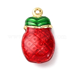 Подвески из латуни с эмалью в виде ананаса KK-C119-02B