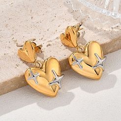 Серьги-гвоздики из нержавеющей стали 304 EJEW-V016-12G