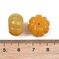Perles sculptées en jade naturel teint du Myanmar et en jade birman&nbsp;GG-CBAC08B-03B