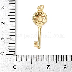 Латунные микропаве прозрачные подвески с фианитом&nbsp;KK-L231-12G-01