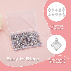 100шт 10 стиля сплава кубического циркония подвески&nbsp;ZIRC-HS0001-10P