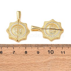 Латунные микропаве кубические цирконии открывающиеся подвески&nbsp;KK-D012-01G