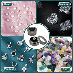Scatole di diamanti sciolti in lega&nbsp;CON-WH0104-11A-B