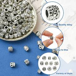 100шт 10 стиля европейские бусины из сплава в тибетском стиле&nbsp;FIND-CJ0003-72