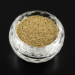 Farbe überzog DIY 3d Nagelkunstdekoration Miniglasperlen, Kaviar winzigen Nagel-Perlen, leichtes Khaki, 0.6~0.8 mm