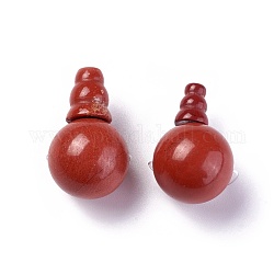 Natural Red Jasper 3 Hole Guru Beads, T-Drilled Beads, for Buddhist Jewelry Making, Grade A, 21.5~23.5x14.5mm, Hole: 1.2mm and 1.4~1.6mm