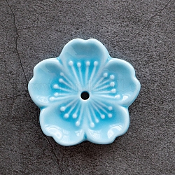Räuchergefäße aus Porzellan, Räucherstäbchenhalter für Blumen, Heimbüro Teehaus Zen buddhistische Lieferungen, Himmelblau, 45x10 mm