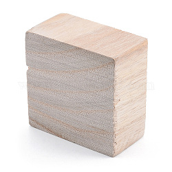 未完成の天然木ブロック  DIYクラフト用品  正方形  パパイヤホイップ  45x45x23mm