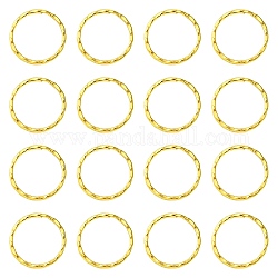 アイアン製キーリング  キーホルダー留め金のパーツ  ゴールドカラー  25x1.5mm