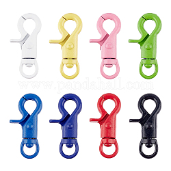SUPERFINDINGS About 16pcs 8 Colors Brass Swivel Clasps Swivel Lobster Claw Clasp Purse Hardware for Straps Bags Belting Outdoors Tents Pet