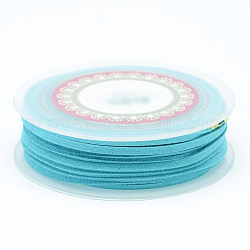Faux Suede Cord, Faux Suede Lace, Sky Blue, 3x1.5mm, about 5.46 yards(5m)/roll