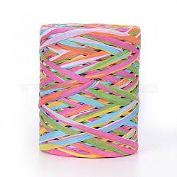 Cordes de papier, pour la fabrication de bijoux, colorées, 4 mm, environ 80 m/rouleau