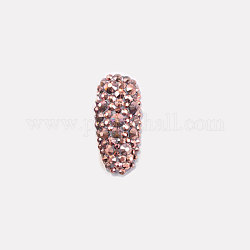 Glass Rhinestone Flat Back Cabochons, Back Plated, Faceted, Half Round, Light Rose, 2.3~2.4x1mm, about 1440pcs/bag