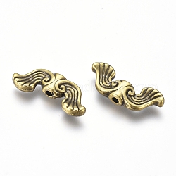 Tibetan Style Alloy Beads, Lead Free & Cadmium Free, Antique Bronze Color, Wing, 19x7.5x3.5mm, Hole: 1.5mm