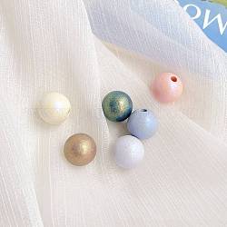 Acryl-Perlen, Runde, Mischfarbe, 15.9x11.7 mm, Bohrung: 3.8 mm, ca. 205 Stk. / 500 g